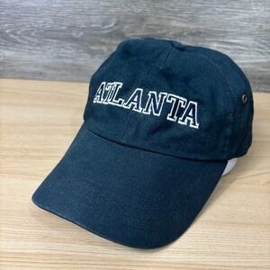 Atlanta Hat Cap Strap Back Blue Navy Adjustable
